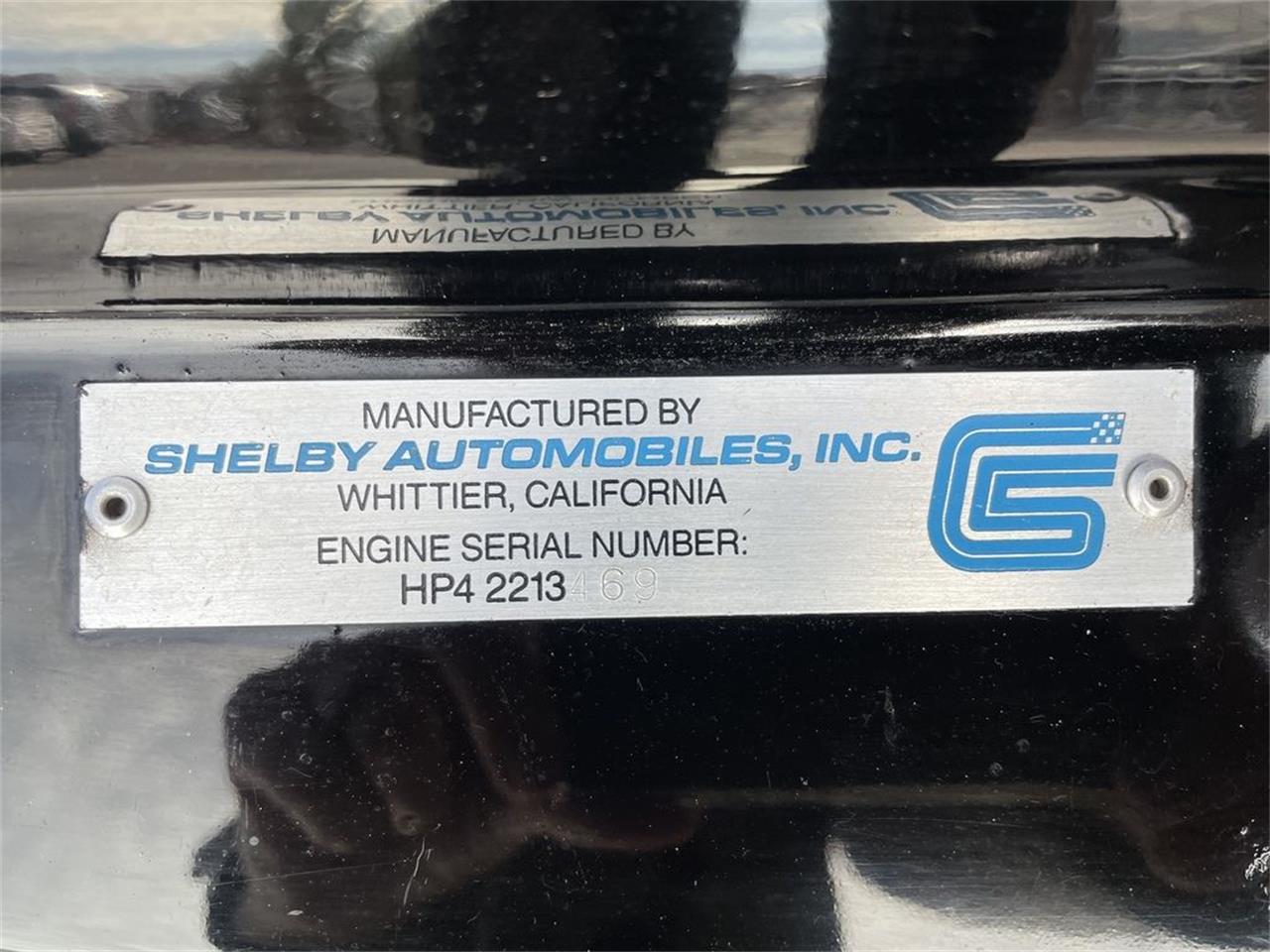 Shelby Engine Serial Number Plate
