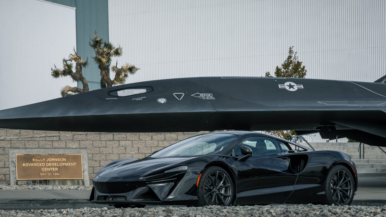 Darkstar hypersonic aircraft from "Top Gun: Maverick" and the McLaren Artura