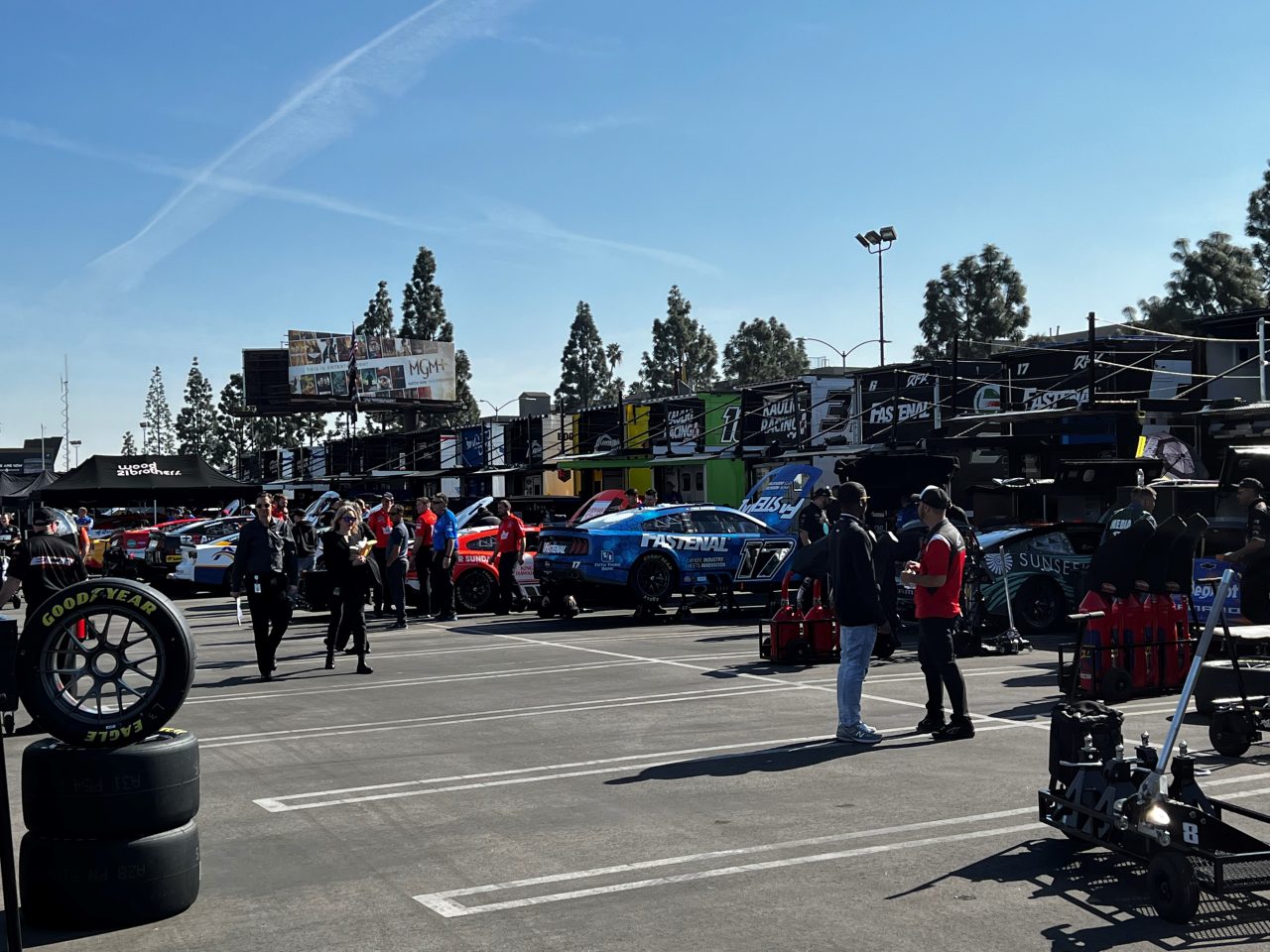 Garage area on Saturday morning at the L.A. Coliseum (Photo by David P. Castro)