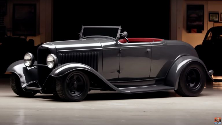 Joe Kugel’s 1932 Ford Roadster “MyWay” visits Jay Leno’s Garage